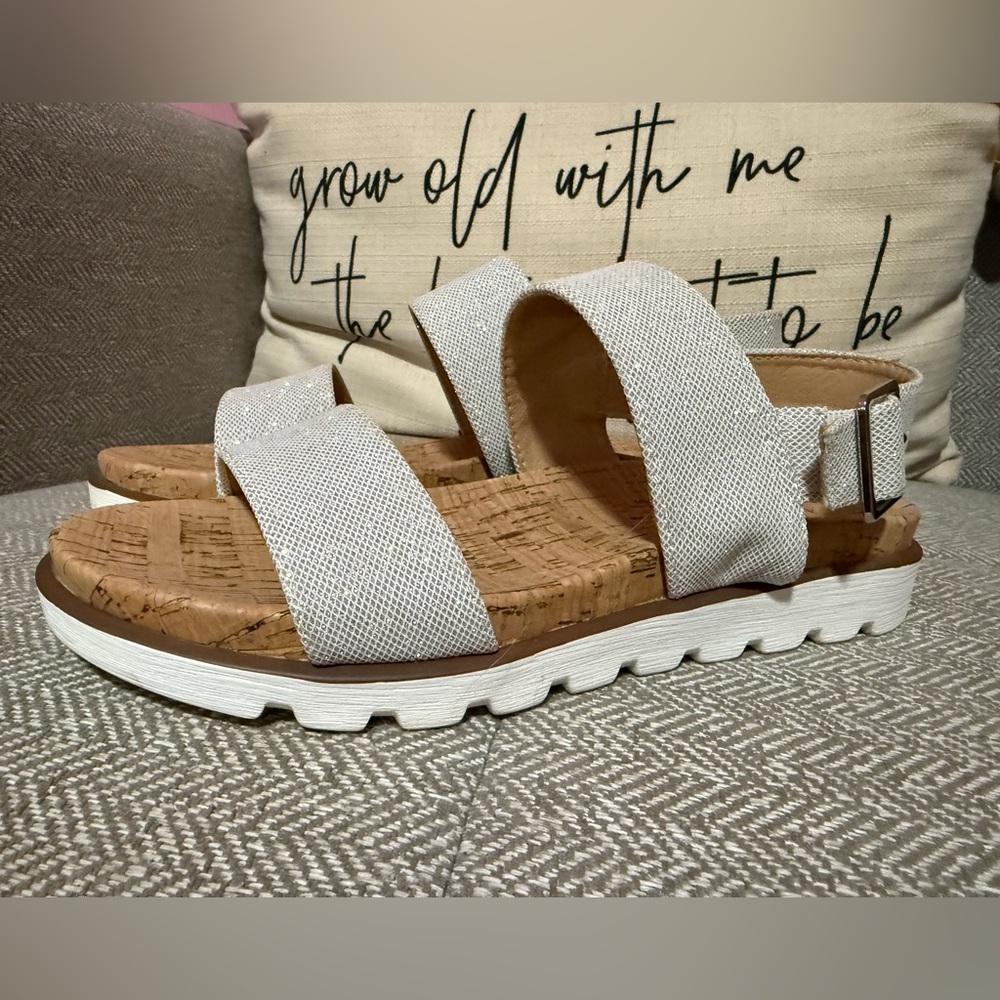 Boutique by Corky Women's Corkys Fresh Glitter Sparkle Adjustable Sandals